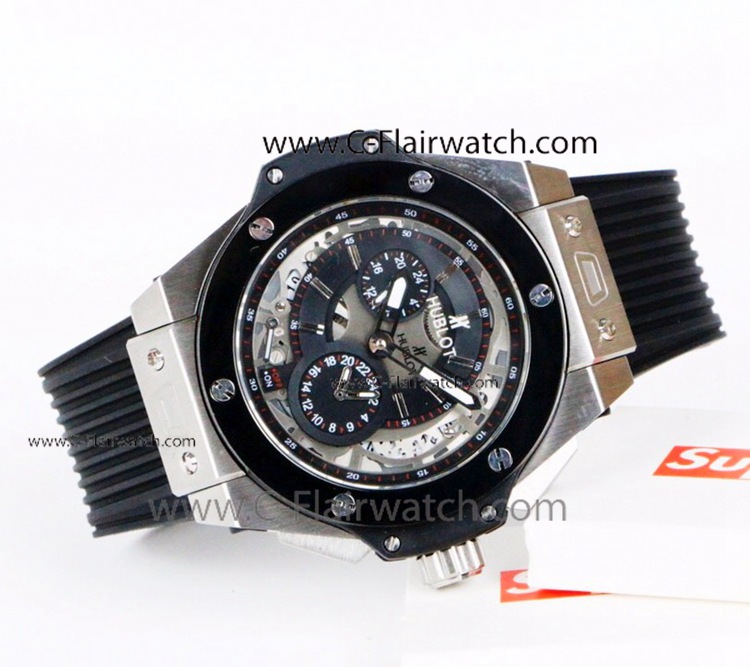 2019 Replica Hublot Big Bang Skeleton Men Watch Black Bezel